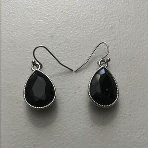 Sophisticated Black Teardrop Earrings